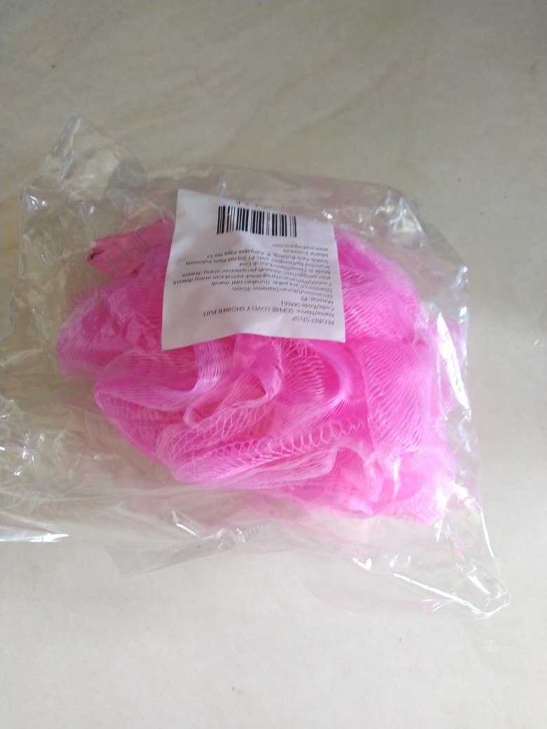 Lovely Shower Puff Stlsp Sophie Martin Paris Original Spons Mandi Sabut Pink