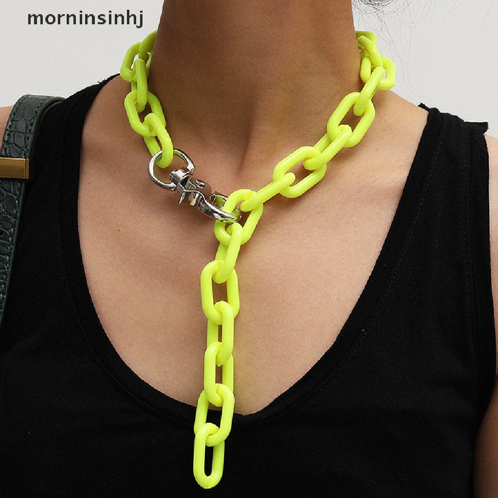 Mor-hop Kalung Choker Akrilik Gaya Punk Rock Untuk Wanita