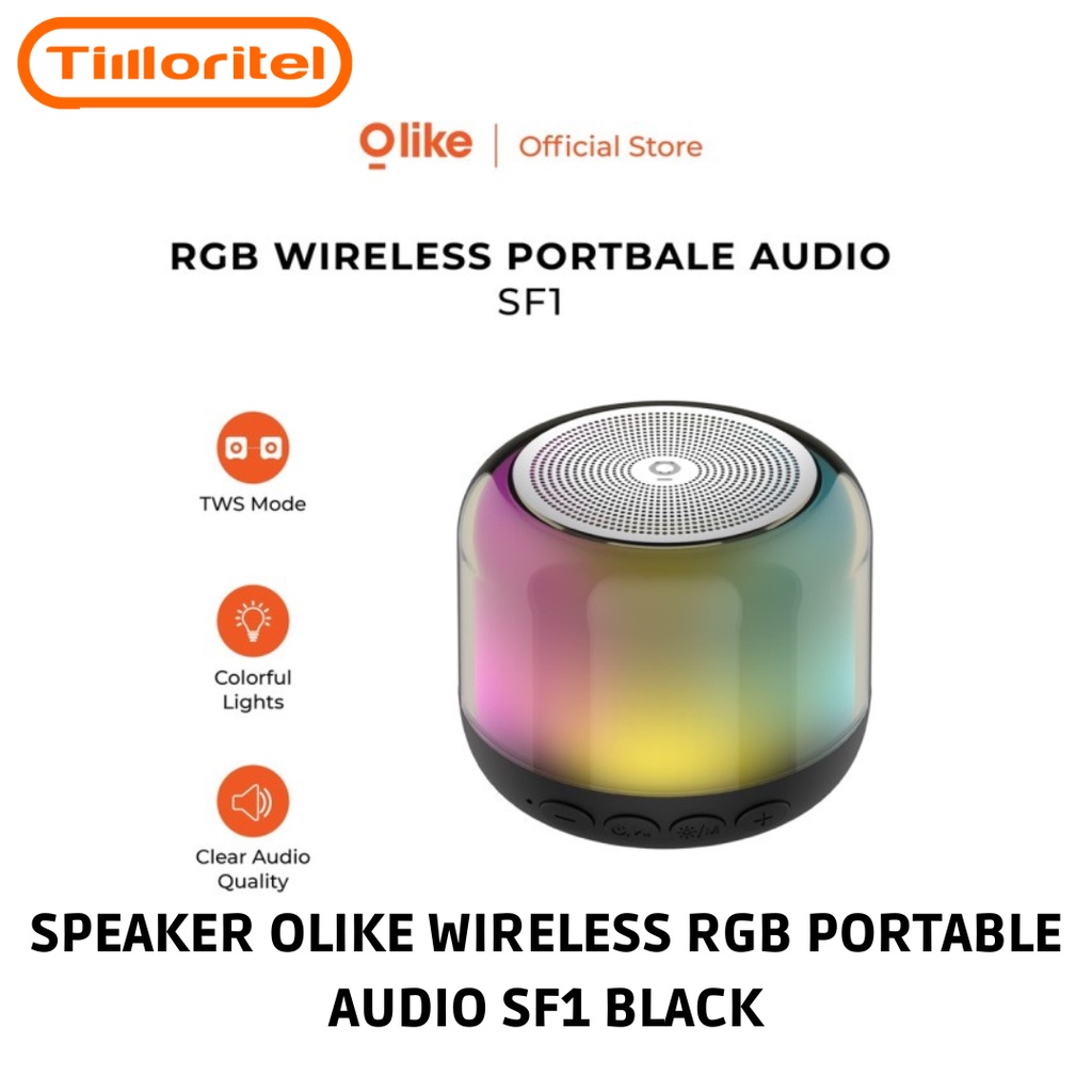 SPEAKER OLIKE WIRELESS RGB PORTABLE AUDIO SF1 BLACK