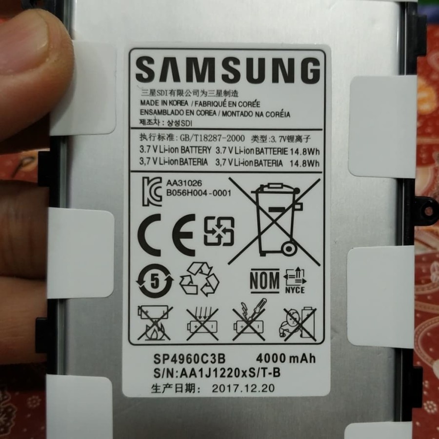 samsung p3100 / p6200 / sp4960c3b / TABLET BATERAI BATT BATTERY MANTUL