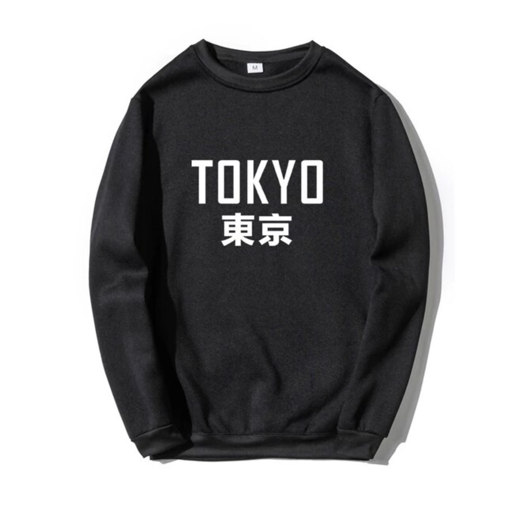 TOKYO Basic Sweater II TOKYO  Sweater Crewneck II Sweatshirt SIZE M - XL ( Pria &amp; Wanita / Anak &amp; Dewasa )