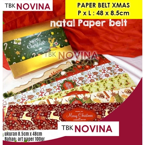 PAPER BELT NATAL / PITA KERTAS KOTAK KUE / PAPERBELT CHRISTMAS / MERRY CHRISTMAS