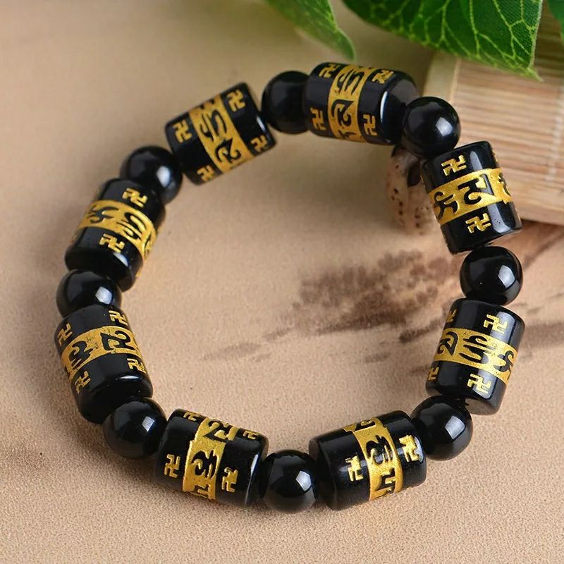 COD✅ Gelang Batu Mantra Budha Tibet Tabung Kombinasi 10mm