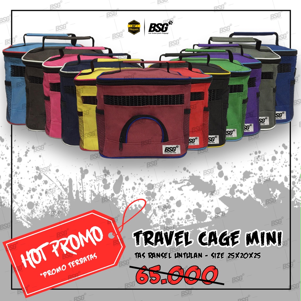 Travel Cage Mini - Tas Kandang Untulan - Burung - Sugar Glider - Hamster - Kelinci - Landak Dll-Tas Saja
