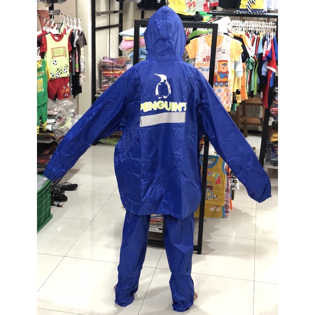 JAS HUJAN PENGUINS JAKET CELANA P-2631i (Bahan PARASIT/nylon) Size XXL JAS HUJAN MANTEL PENGUIN (CELANA LEBIH BESAR) Super Quality