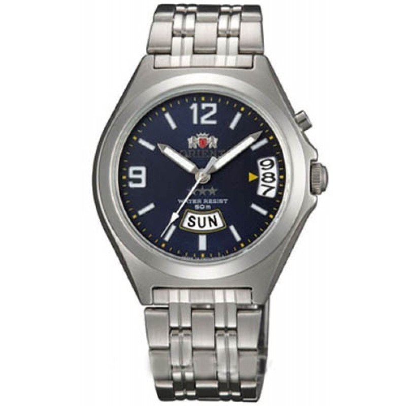 Orient TriStar FEM5A00XDH Automatic Blue Dial Silver Stainless Steel - Jam Tangan Unisex