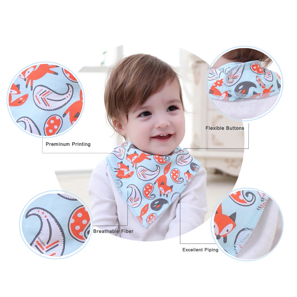 NB Scarf Bib Set 2pcs  - Slabel Celemek Bayi Segitiga