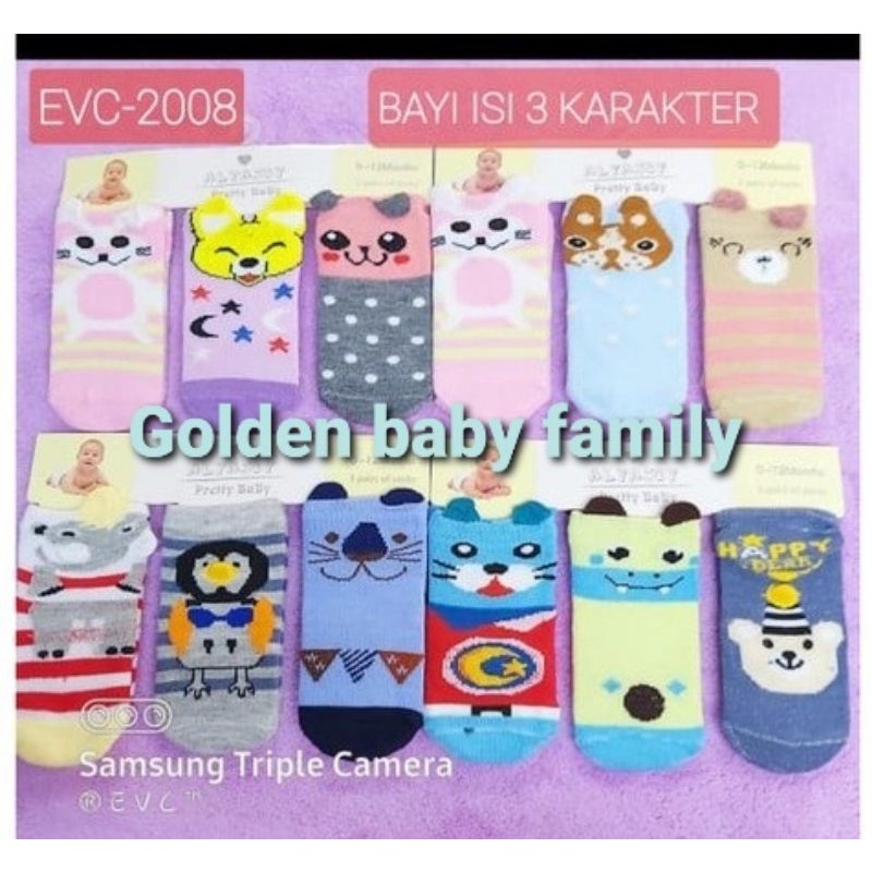 kaos Kaki Bayi EVC / ALYAJOY 3D Karakter  (3-12 bln)