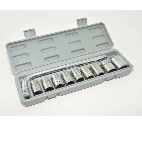 IKILOSHOP VPR Kunci Sok Shock Set 10 Pcs Mata Socket Wrench Obeng Alat Bengkel Set Kunci Tool Kit 10 in 1