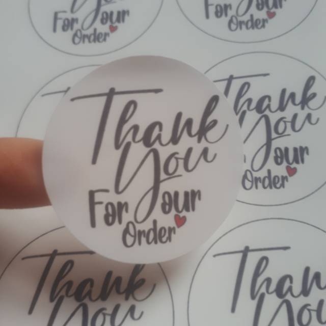 

Stiker Thank You For Your Order Waterproof