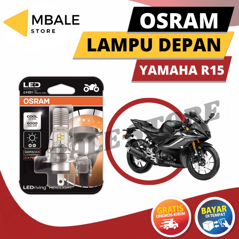 Lampu Depan LED Osram Motor Yamaha R15 Original OSRAM H4 / Hs1 kaki 3