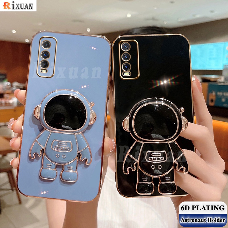 Soft Case Hp Gambar Astronot Bisa Dilipat Untuk VIVO Y12S / Y12A / Y20S / Y20i / Y15S / Y01 / Y33S / Y21T / Y11 / Y12 / Y15S / Y30 / Y19 / / Y91C