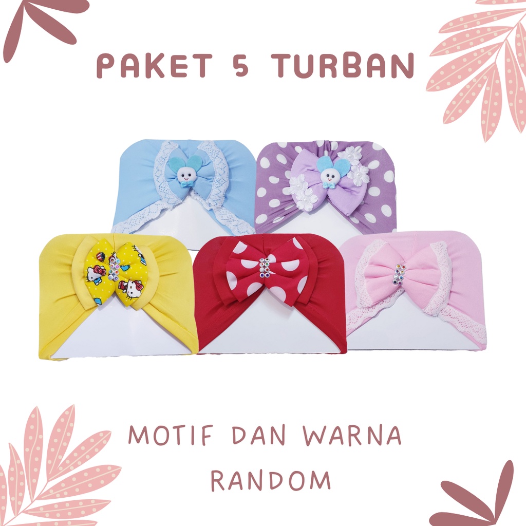 Paket hemat belanja 5 turban bayi turban anak ciput baby