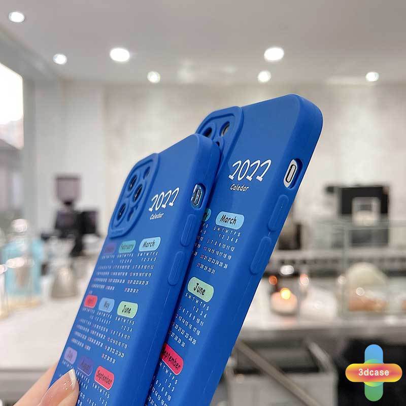 Casing Soft Case Xiaomi Redmi Note 8 10S 9 10 9 10 PRO MAX 11 9S Xiaomi Redmi POCO C3 C31 X3 NFC X3 PRO Redmi 9 9C NFC 9A 9i 9T 9AT 9 PRO Power 10X POCO M2 PRO 10 Prime 2022 Klein Blue Calendar Soft TPU Shockproof Back Cover