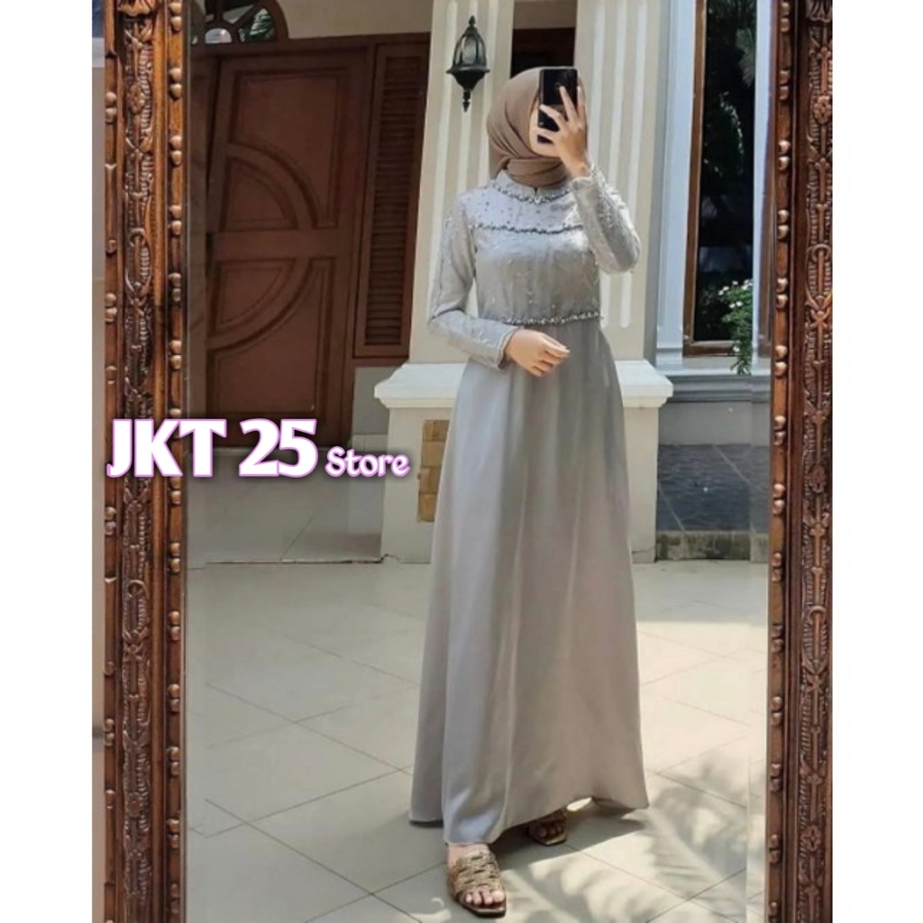 Busana Muslim Gamis Murah Gaun Pesta Muslimah Baju Pesta Wanita Kondangan Mewah Kekinian 2020 2021