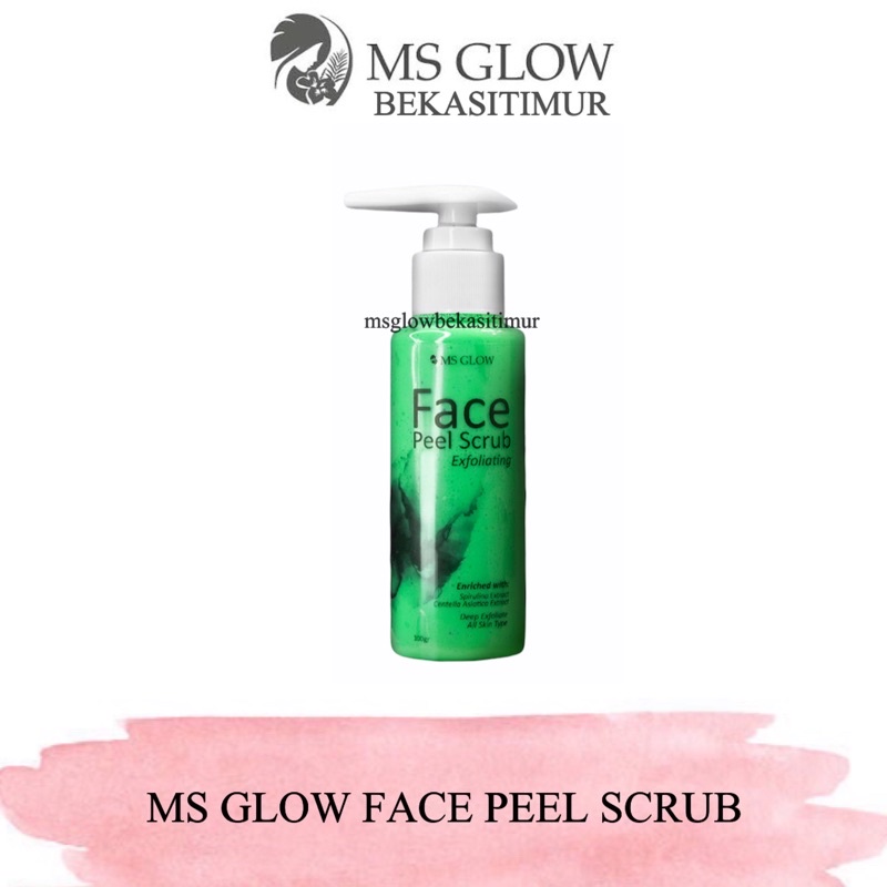 (Bisa COD) Face Peel Scrub Ms Glow hempas Komedo Ori Agen Resmi bekasi jkt cikarang cibitung