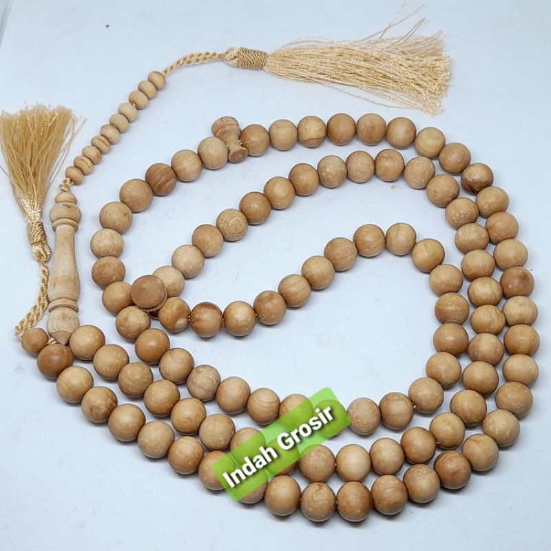 TASBIH KAYU JUMBO CENDANA 10MM 99BUTIR NATURAL