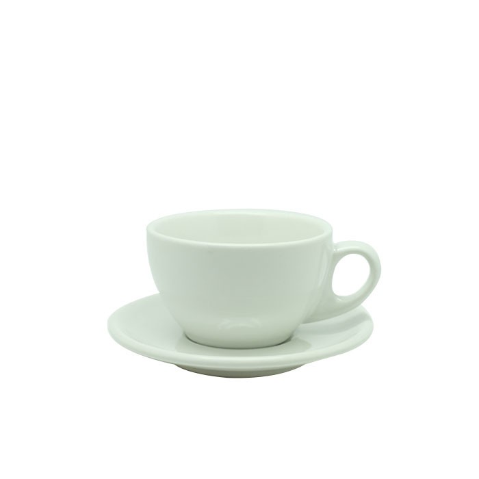 Otten Coffee - Cup and Saucer Latte 270ml (Black Gloss)-2