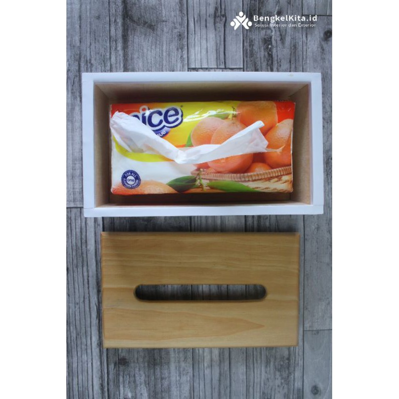 WOODEN TISSUE BOX/TEMPAT TISU KAYU/KAYU PINUS JATI BELANDA/KAYU JATI BELANDA OVEN