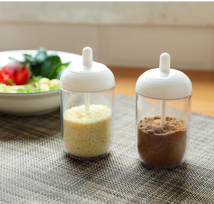 Kitchen Seasoning Bottle / Pepper Can Salt Bottles / Spice Salt Storage Organizers Box /  Kitchen Seasoning Container Jar With Spoon