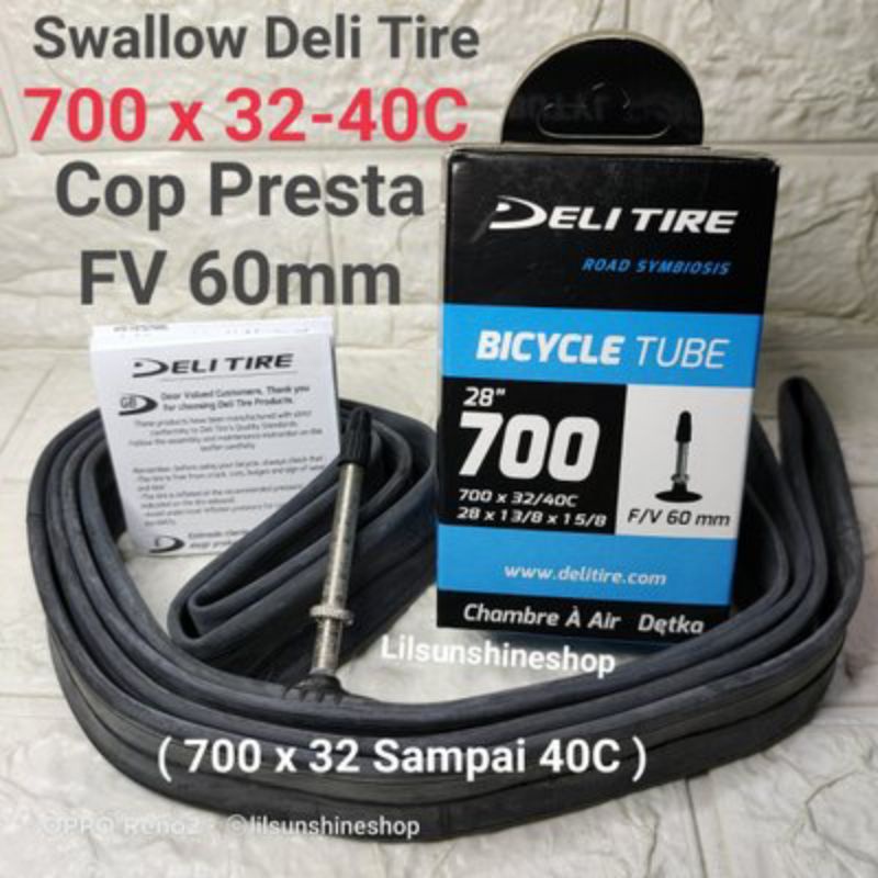Ban Dalam 700 Swallow Deli Tire 700x32/40C FV Presta 60mm