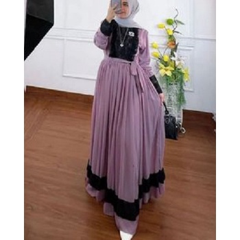 ALMAIRA MAXI DRESS BC CERUTY BABYDOLL MIX BRUKAT MOTIF POLOS GAMIS WANITA TERBARU 2023 KEKINIAN FASHION MUSLIM REMAJA PAKAIAN MUSLIM TERBARU DRESS CERUTY WANITA MOTIF POLOS DRESS KONDAGAN