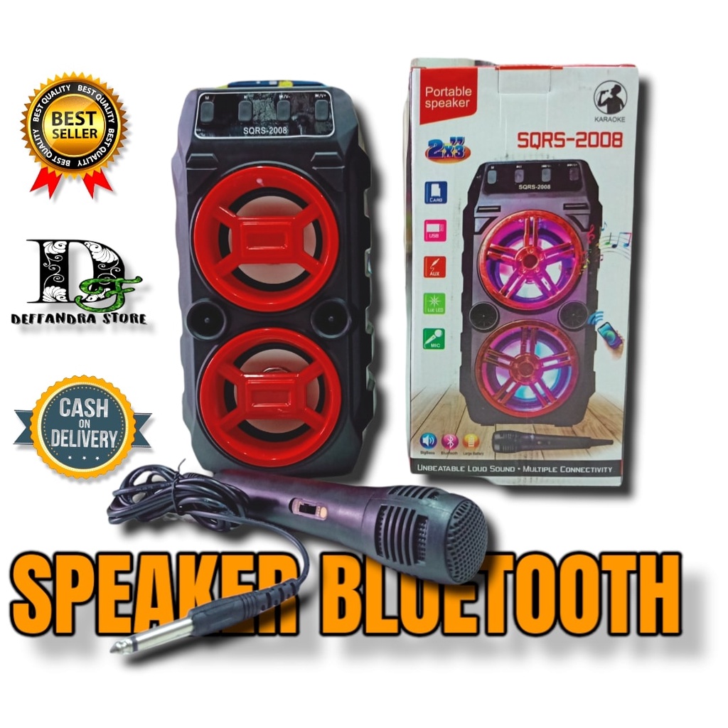 Speaker Portable - Bluetooth plus Mic Speaker SQRS 2008