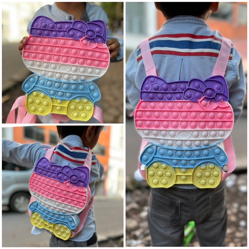 TAS POP IT ANAK JUMBO SELEMPANG DAN RANSEL MUAT HP PONY BAG GEMOY BESAR [SWEETSPACE]