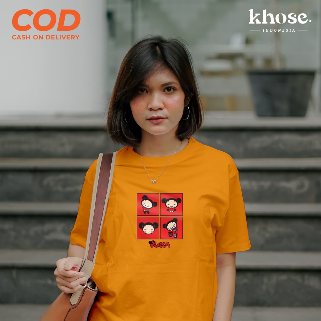 KHOSE Kaos Unisex Pucca Kode M-08 / Kaos Oversize Couple