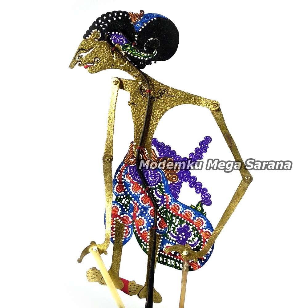 Souvenir Wayang Kulit Mini Caperan Super 20 Cm - Puntadewa Yudhistira