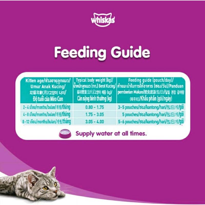 Whiskas Junior Kitten Pouch Wet Food 80gr