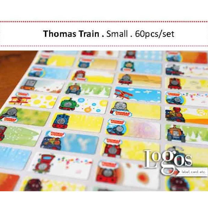 

New Thomas The Train Sticker. Name Label Small. Stiker Nama Anak Lucu, Kar Ori