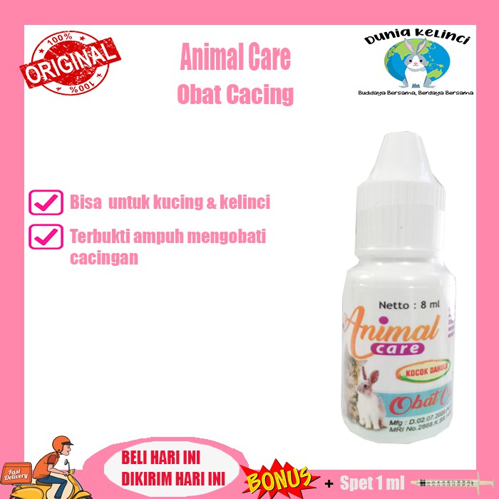 OBAT CACING KUCING KELINCI  ANIMAL CARE