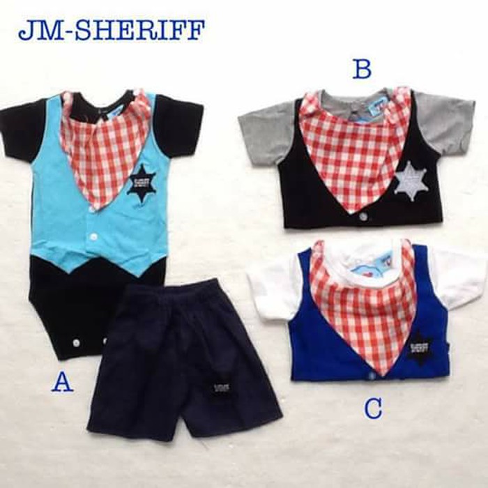Ibu & Bayi - Baju & Sepatu Bayi - Jumper Bayi - Baju Fashion Setelan Jumper Sheriff Celana Keren