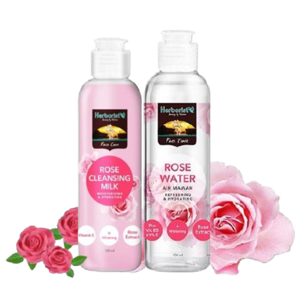 ☘️ CHAROZA ☘️ HERBORIST Rose Water Air Mawar / Cleansing Milk / Facial Wash / Sleeping Mask