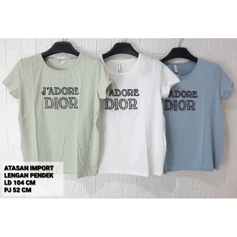 Kaos Spandex Impor Wanita Lengan Pendek original
