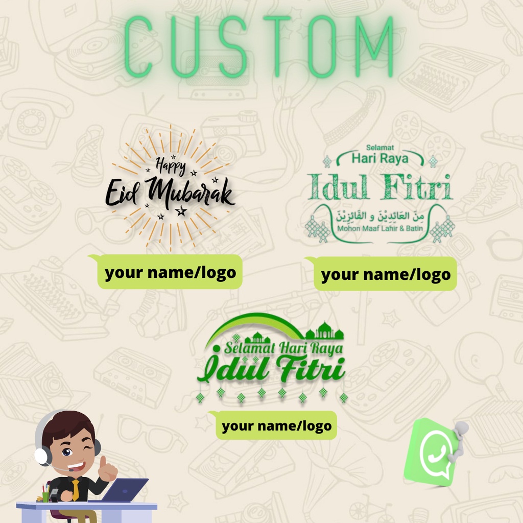 STICKER WHATSAPP STIKER WA CUSTOM LEBARAN
