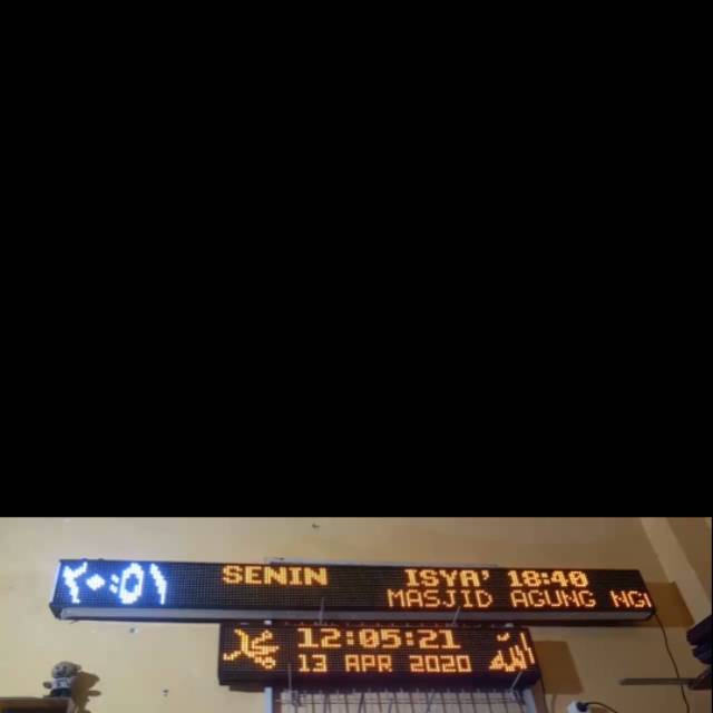 RUNNING TEKS JAM SHOLAT/JAM MASJID