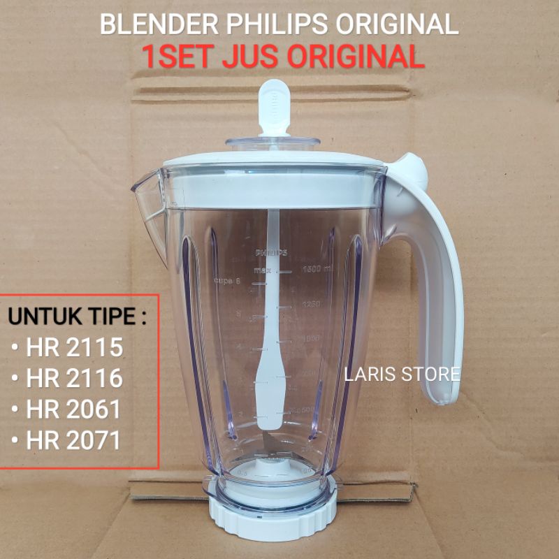 Gelas Tabung Jus Original 1Set Blender Philips HR 2115 HR 2116 HR 2061 HR 2071