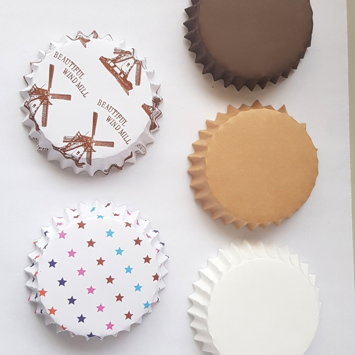 

TERBARU 100pc kertas alas panggang roti laminating papercup roti RCC polos