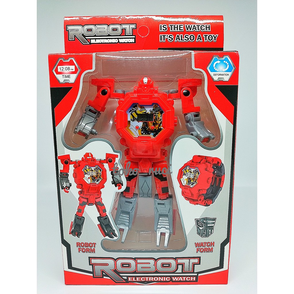 JAM TANGAN ANAK ROBOT ( BIRU, MERAH, KUNING ) A004