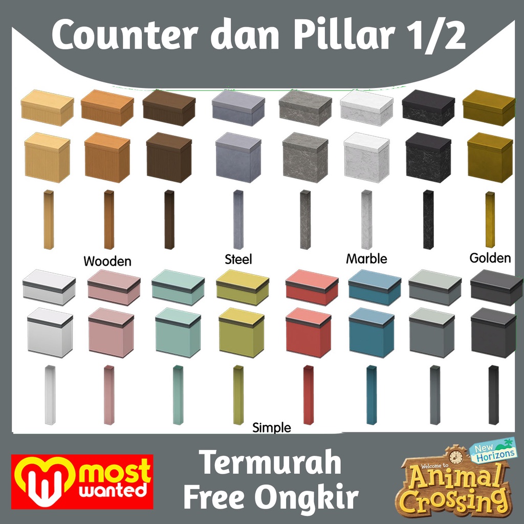 Jual Counter Island Pillar DIY Recipe Animal Crossing New Horizon ACNH