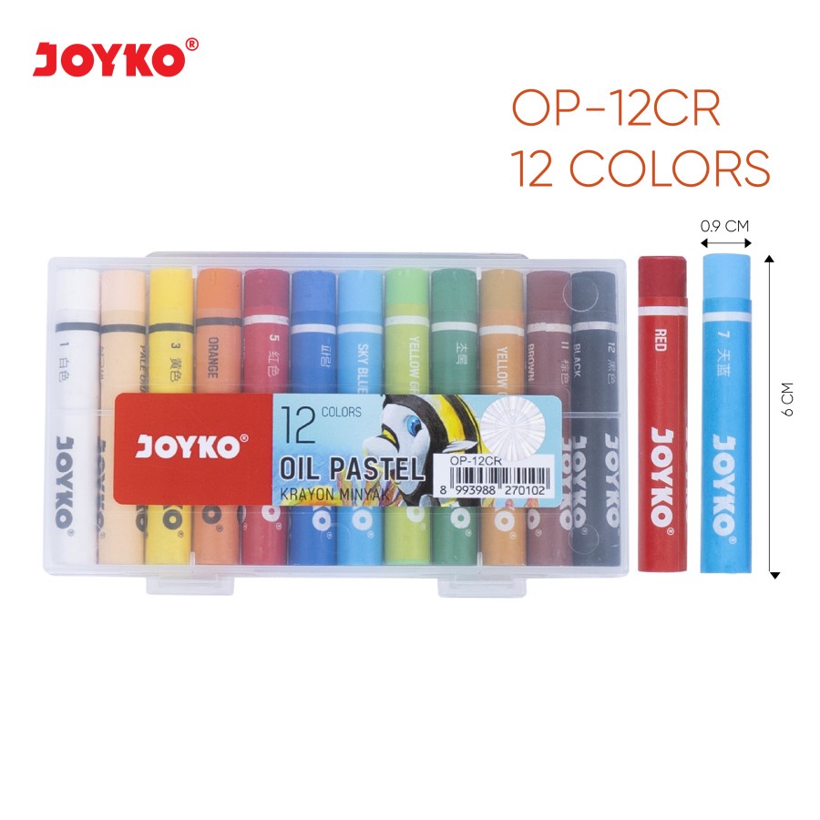 

Joyko crayon krayon oil pastel 12 warna mini 12CR