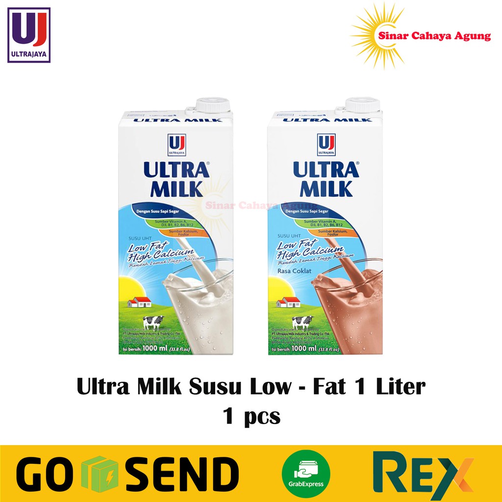

(1 pcs) Susu UHT Ultra Milk Low Fat Hi Calcium 1 Liter