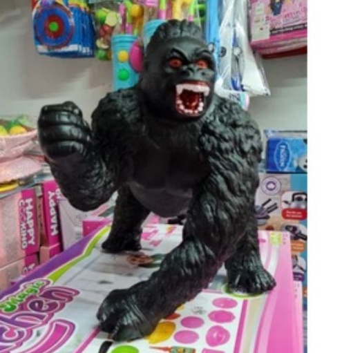 Cod Mainan King kong kingkong jumbo full karet bersuara