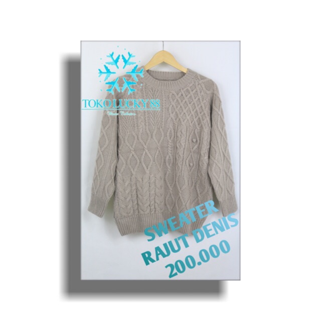 IMPORT Sweater Rajut Wool Musim Dingin Infinity Baju Winter Denish