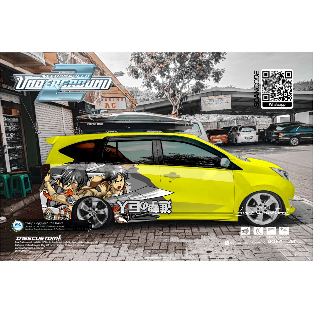 STIKER MOBIL SIGRA AVANZA JAZZ BRIO DECAL MOBIL