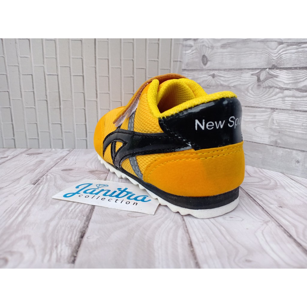 janitra sepatu anak sport sneakers anak yelow newsport