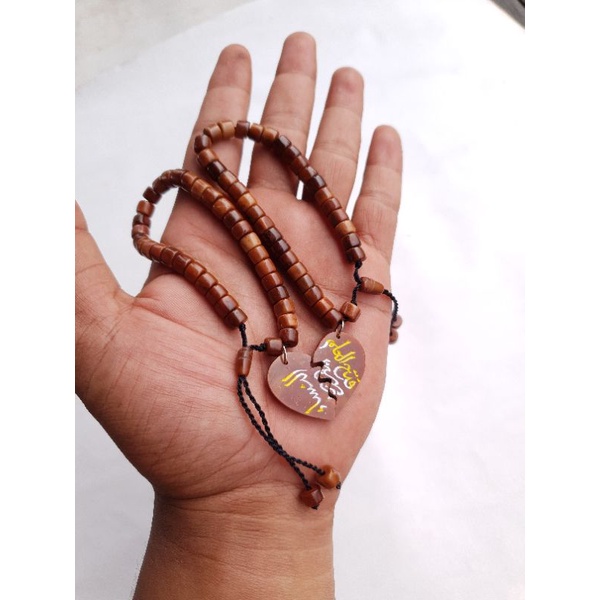 Gelang kaokah couple love belah isi 2pcs bisa request nama sudah dapat sepasang kokka marjan tasbih kaukah original