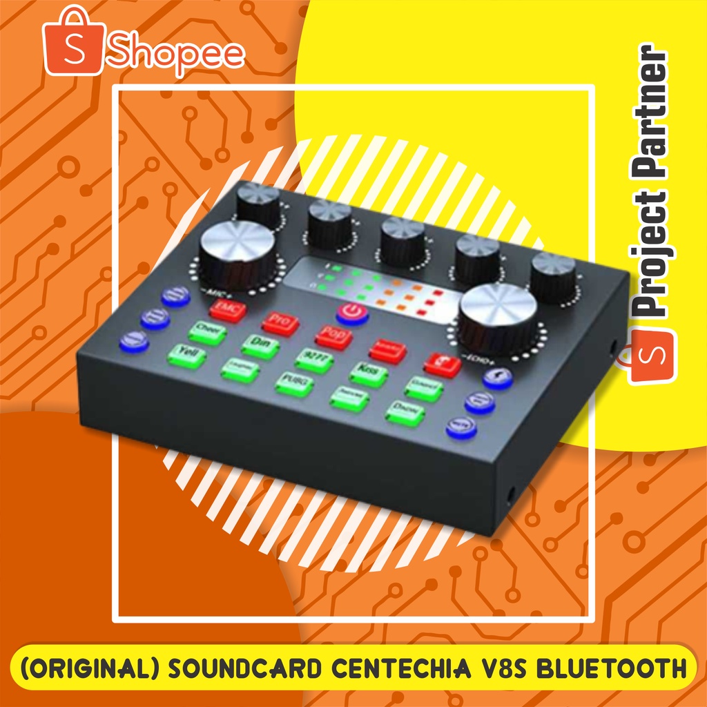 (ORIGINAL) SoundCard CENTECHIA V8S Bluetooth Audio Usb Live External